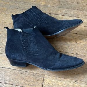Isabel Marant black suede ankle boots 39 8.5